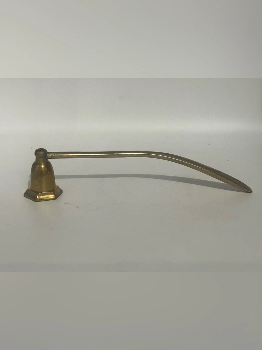 Brass Long-Handled Candle Snuffer - Gold Finish